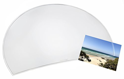 Läufer 32610 Matton Rondo Transparent Schreibtischunterlage, durchsichtige Schreibunterlage, halbrund, glasklar 50x70 cm