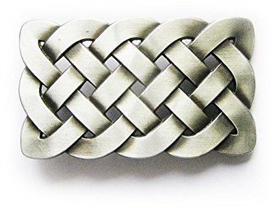 eeddoo® Gürtelschnalle Classic - keltischer Knoten (Buckle für Wechselgürtel für Damen und Herren | Belt Frauen Männer Oldschool Rockabilly Metall Gothic Wave Rock Biker Western Trucker Casino Skull)