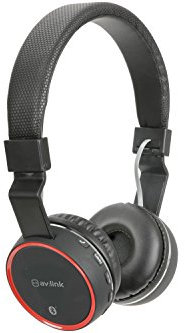 AV Link Wireless Bluetooth Headphones-Hands free calls, FM radio and SD card slot, Noise cancelling-Black
