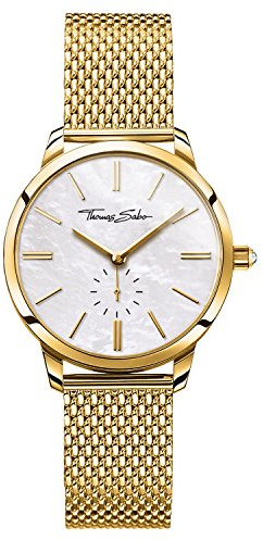 THOMAS SABO Damenuhr Glam Spirit Edelstahl, Edelstahl Gelbgoldfarben