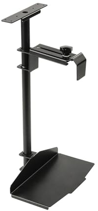 EUREKA ERGONOMIC Support PC sous bureau, support d'ordinateur pivotant à 360° réglable en hauteur et en largeur, support de processeur pouvant supporter jusqu'à 20 kg –Noir