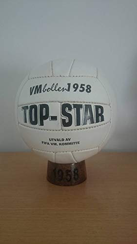 soccerballscollection FOOTBALL BALL 1958 SWEDEN. TOP STAR WHITE MODEL