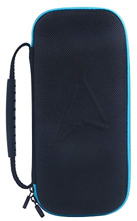 Steelplay - Etui de Protection pour Nintendo Switch Lite, Housse de Transport Rigide avec Espace de Rangement pour 8 Cartes de Jeu et Poignée de Transport - Noir/Bleu