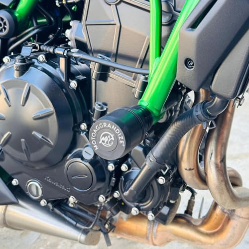 Motoaggrandize Premium Frame Slider | Crash Protector For Kawa Ninja 650 And Z 650 [2017+] | Colour: Black