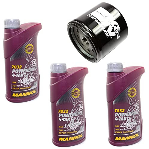 Motoröl Set 15W50 3 Liter + Ölfilter KN153 für Ducati