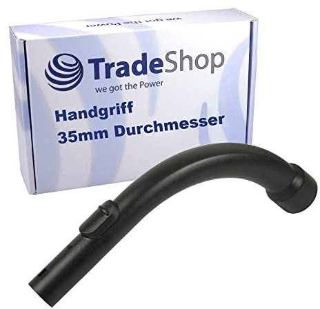 Trade-Shop Handgriff/Rohr gebogen 35mm für Miele S8 Total Care, Salsa, Saphir, Senator, Seventy Five, Siena, Silent&Compact, Silver Magic Shadow