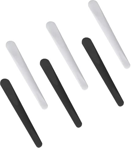 Lmyzcbzl Cosmetic Spatula, 6 Pcs Mask Spatula, Facial Cream Spoon, Cosmetic Plastic Spatulas, Beauty Tool, Mixing Sampling, Black, White