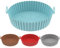 4 Pack Silicone Air Fryer Liners for Ninja,Air Fryer Liners Reusable,Silicone Round,Air Fryer Replacement Basket,Dishwasher Safe,Non Stick,Air Fryer Accessory for Home Kitchen