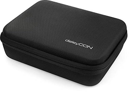 deleyCON Tasche Hardcase für GoPro Actionkamera & GoPro Zubehör Robust Strapazierfähig Staubschutz Aufprallschutz Spritzwasserschutz für GoPro Hero 13 Hero 12 Hero 11 Hero 10 Hero 9 Gr. L - Schwarz