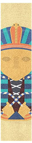 KAAVIYO Antike Kunst Orange Muster Skateboard Griptape Rutschfest Selbstklebend Longboard Griptapes Aufkleber Griffband(9x33in,44x10in 1pcs)