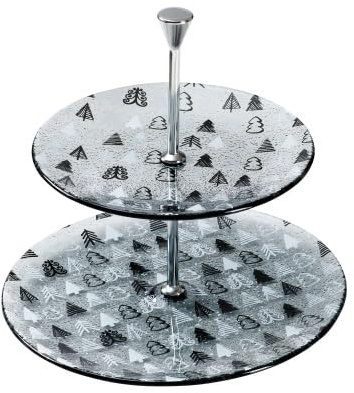 Ritzenhoff & Breker Servier-Serie Tree Grey Winter Größe Etagere 2-Stufig Tree Grey Winter