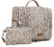 Pearl Angeli Reise-Kulturbeutel zum Aufhängen für Damen und Herren, Kosmetik-Make-up-Tasche, Reine Baumwolle Wasserabweisend in voller Größe mit Haken(Leopardenmuster)