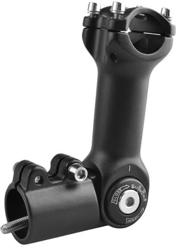 TRIWONDER Cykelstam justerbar 0-90 graders cykelstyre stam 25,4 31,8 60 mm 80 mm 93 mm 100 mm cykelstamstigare för mountainbike MTB, BMX (25,4 x 100 mm)