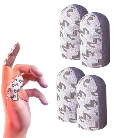 4 Stück Fingerhüllen für Handy-Gaming-Controller, Anti-Schweiß und Anti-Rutsch-Fingerspitzen-Abdeckung, atmungsaktive Faser, Touchscreen-Daumen-Handschuhe