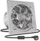 HG Power Extractor de Aire 250mm ventilador de baño 1680m³/h silencioso con aleta de retorno Potente ventilador metálico de pared con enchufe EU para cocina garaje sótano, plata