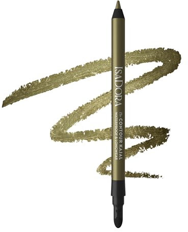 IsaDora Perfect Contour Kajal - Sujeción fuerte sin borrones - Lápiz de ojos negro ideal para ojos ahumados - altamente pigmentado e hipoalergénico - fácil aplicación - lápiz para delineador de ojos,