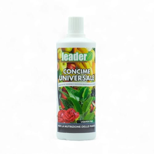 LEADER, Concime Universale Liquido, Nutrimento Per Piante Coltivate In Vaso o Terra, Da Interno ed Esterno, Mantiene L' Equilibrio Biologico, Formato Liquido 1 Kg
