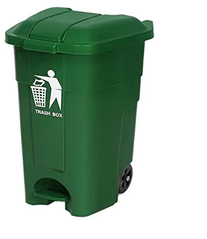 ZXLPHAZ Comercial Grande para Exteriores, Pedal para Exteriores, Contenedor de residuos extraíble con Ruedas de Gran Capacidad con Tapa, Bote de Basura Grande de 18,4 galones