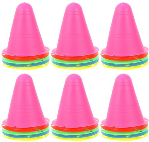 HONMEET 30 Stück Bunte Trainingskegel aus Kunststoff für Sport