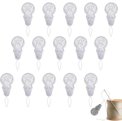 YUGUOLAN 15 Stück Nadeleinfädler Für Nähmaschinen, Einfädelhilfe Für Nähmaschinen, Fadeneinfädler Für Nadeln, Aluminium Nadeln Einfädler, Für Hand Nähen Und DIY Einfache Stickerei Nadeleinfädle