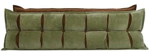 Rückenkissen 200 cm Bett 2 Schichten, Lesekissen für Bett Und Sofa, 8.5 kg Verdicken Bettkissen Rückenlehne pp-Baumwolle mit Hoher Dichte für Männer und Frauen Hellgrün