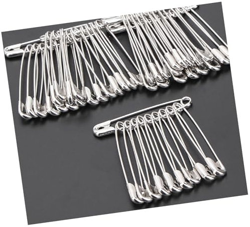 Safety Pins, Pack of 100 37 mm Safety Pins, Safety Pins for Crafts, Sewing, Clothing, Art