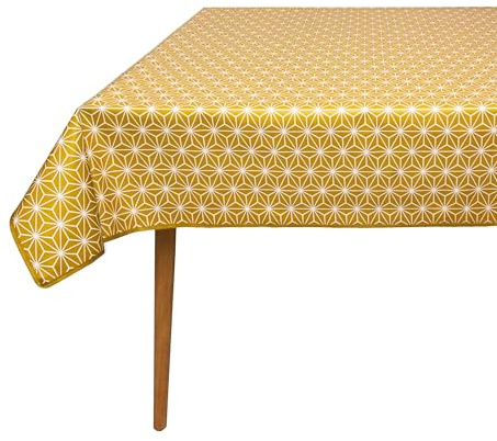 Wachstuch Tischdecke mit Kantenverstärkung - Wasserabweisend, Leicht zu Reinigen und Wetterfest - Reach Zertifiziert - 140 x 140 cm - Party
