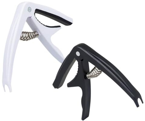 OFFSCH 2 Stück Gitarren Capos aus Abs Leichtes Gitarrenzubehör für E-gitarre und Ukulele Langlebige Kapodaster für Schnellen Tonartwechsel