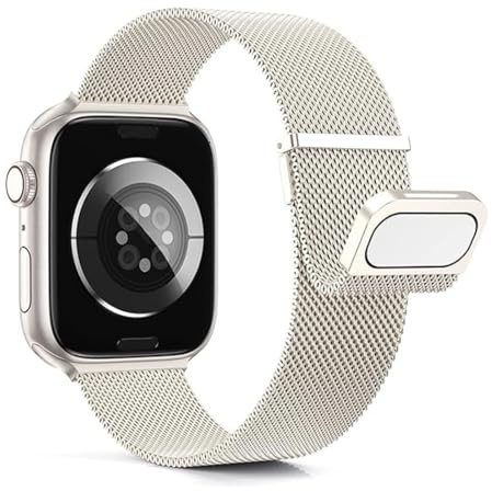 YDxingY Uhrenarmbänder Kompatibel mit Samsung Galaxy Watch 3 45mm, 22mm Mesh Armbänder, Edelstahl Magnetisch Armband,Polarstern