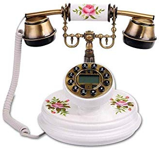 XAoSCd Teléfono Retro, Teléfono Vintage, Teléfono Fijo Antiguo para El Hogar, Teléfono De Botón con Pantalla Eléctrica, Teléfono Decorativo.