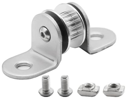 Pulegge folli con staffa, ruota motrice piatta in alluminio, 20T, 2GT, 6 mm, alloggiamento cuscinetto cinghia di distribuzione for parti asse Z I3(2pcs)