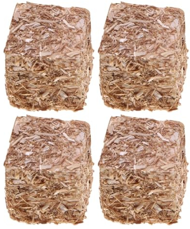 Bottes De Paille | 4 Bottes De Paille Artificielles | Meule De Foin Miniature pour Accessoires De Ferme Western | Décorations pour Maison De Ppoupée | Blocs De Foin Ppour Table De Récolte d'automne