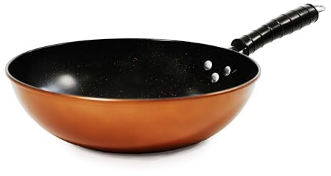 Carter & Clay 30cm Copper Finish Non Stick Wok