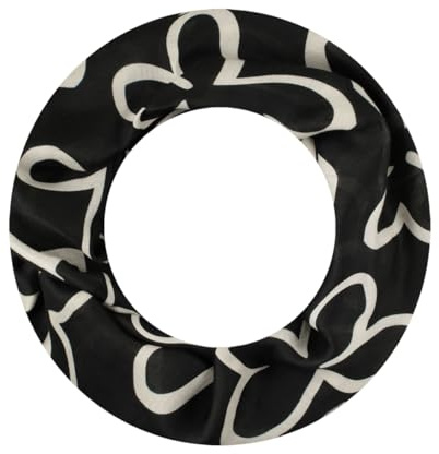 Majea Loop Schal Damen Schlauchschal Halstuch schmaler Loopschal (880052) (schwarz 14)