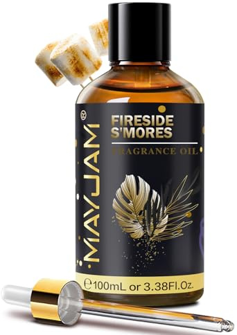 MAYJAM Aceite Perfumado de S'mores Junto A La Chimenea Para Difusores 100ML | Aceite con Fragancia Para Aromaterapia de Aceites Esenciales, Quemador, DIY