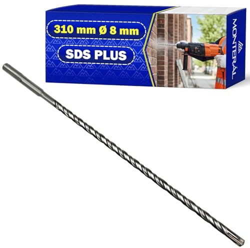 Foret Beton SDS Plus Ø8x310 mm Fabriqué en Acier et Carbure de Tungstène | Meche Beton SDS Plus Peut Être Utilisé pour Briques Murs Pierre Béton Armé - MONTERAL
