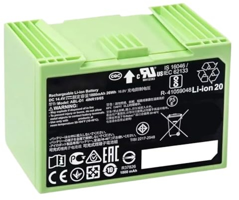 Batería De Repuesto Recargable De Iones De Litio De 1800 MAh/5000 MAh Y 14,4 V, Compatible con Robots Aspiradores Roomba Series I7, I3, I4, I5, I6, I7, I8, J7 Y E5.(5000mAh)
