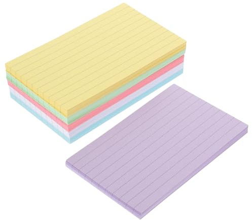 ELAYARD Tarjetas de Índice de Colores 300 Hojas Tamaño 3 Pulgadas Papel Liso 110 G para Notas Memorándum y Estudio Tarjetas Portátiles para Oficina Hogar y Viaje