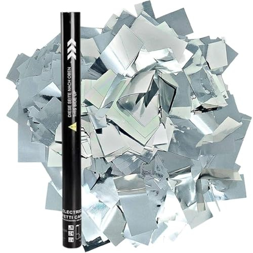 Macchina spara coriandoli 25 pezzi Cannone spara coriandoli gigante, Festa di Carnevale, Cannone spara coriandoli da 80 cm, Cannone spara coriandoli per feste, compleanni, Natale. Paillettes