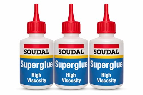 High Viscosity Super Glue 50g – Cyanoacrylate Instant Adhesive for Metal, Plastic, Rubber, Wood & Ceramics, Fast Strong Bond (Pack of 3)
