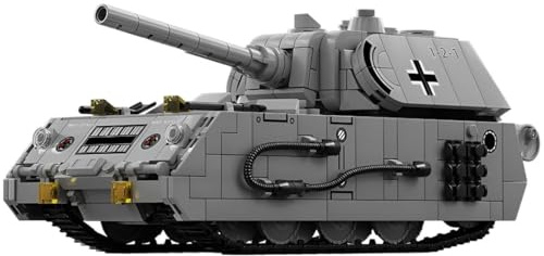 Maus Panzer Bausteine Bauset, WW2 Militär Panzer Klemmbausteine Modell | 800 Teile, Tank Klemmbausteine Modellbausatz Konstruktions Set