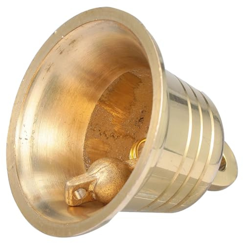 OHPHCALL Weihnachtsglocke aus Messing 1 Stück Dekorative Kugel Leichtes Windspiel für Selbstgemacht Basteln und Festliche Weihnachtsdekoration in Gold