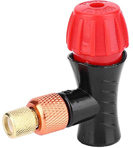 Alomejor Fahrrad-Inflator-Ventilkopf, CO2-Reifenpumpe aus Aluminiumlegierung für Rennräder und Mountainbikes, mit Presta-Ventilen für Einfache Installation