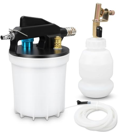 Dispositivo de purga de frenos de aire comprimido de 3 litros, con botella de recarga de 1 l y 16 adaptadores, purgador de frenos neumático, juego para coche y moto, bomba de vacío