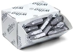 Wiha Bit Set Standard 25 mm Pozidriv (PZ2) 50-tlg. 1/4 in Großpackung (08057)
