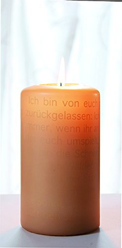 Wortlichtkerze Sinntexte TRAUER - ICH BIN VON EUCH GEGANGEN Bulla Design