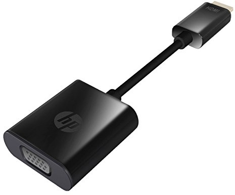 HP HDMI to VGA Adapter Negro - Adaptador para cable (HDMI, VGA, Male connector / Female connector, Negro)