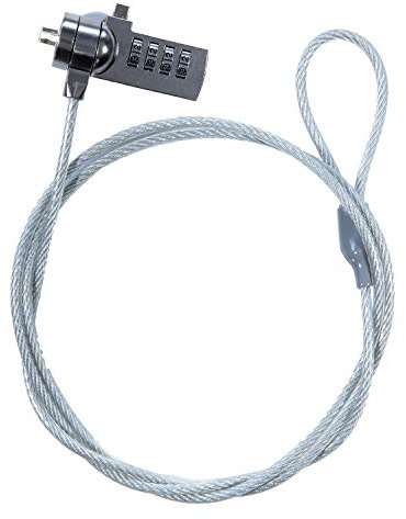 TRIXES Combination Coded Laptop Lock – Keyless- Cut -Resistant Cable - 1m length - Security Notebook Computer Cable Lock - Suitable for Business, Office and Home