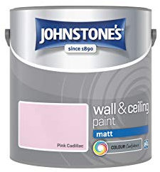Johnstone's - Wall & Ceiling Paint - Pink Cadillac - Matt Finish - Emulsion Paint - Fantastic Coverage - Easy to Apply - Dry in 1-2 Hours - 12m2 Coverage per Litre - 2.5L
