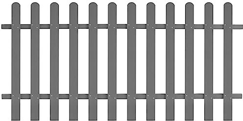 vidaXL Lattenzaun WPC 200x100cm Grau Gartenzaun Friesenzaun Zierzaun Zaun
